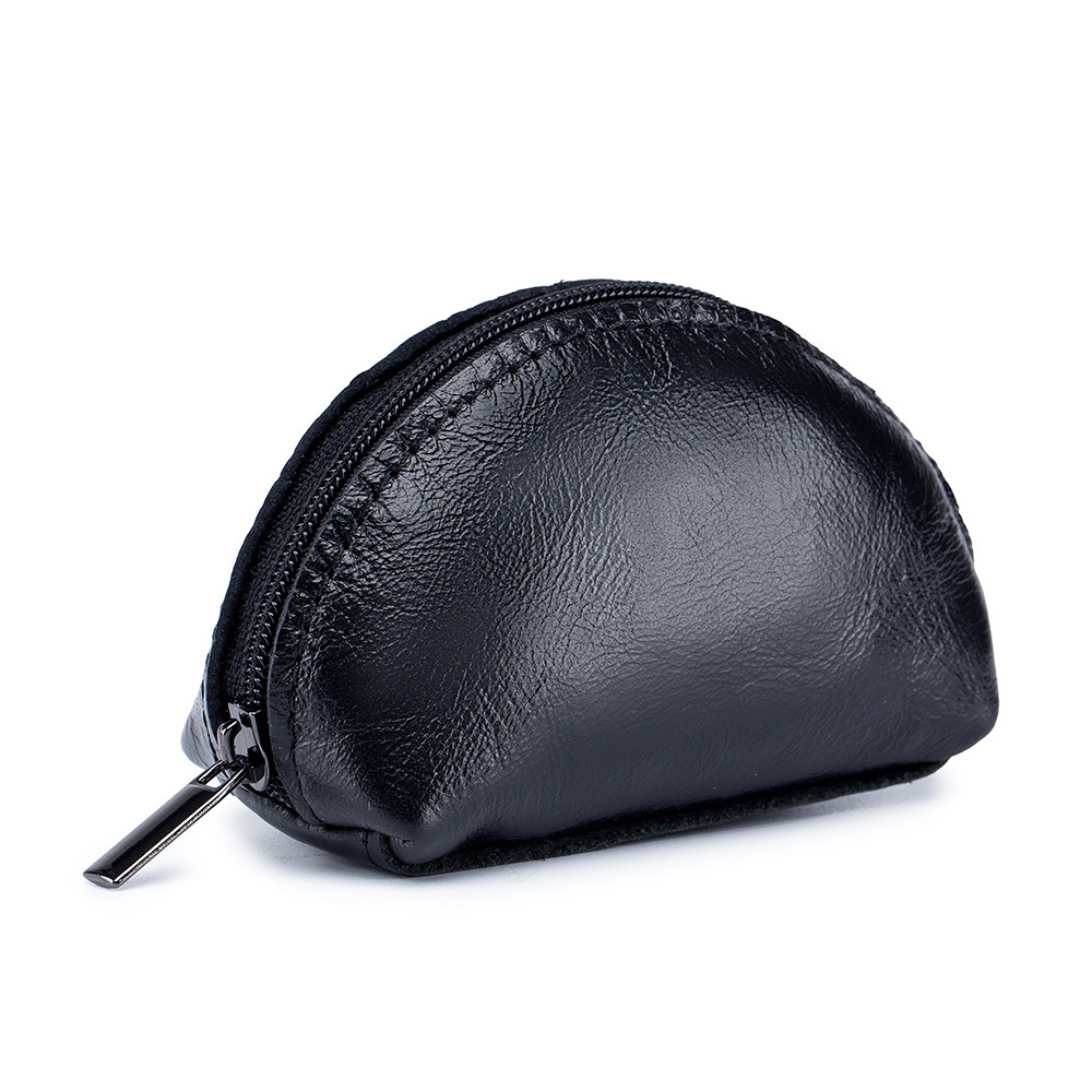 Korean version creative oil wax leather mini coin purse men's and women's headphone storage bag, headphone bag, headline bag, kraft coin bag