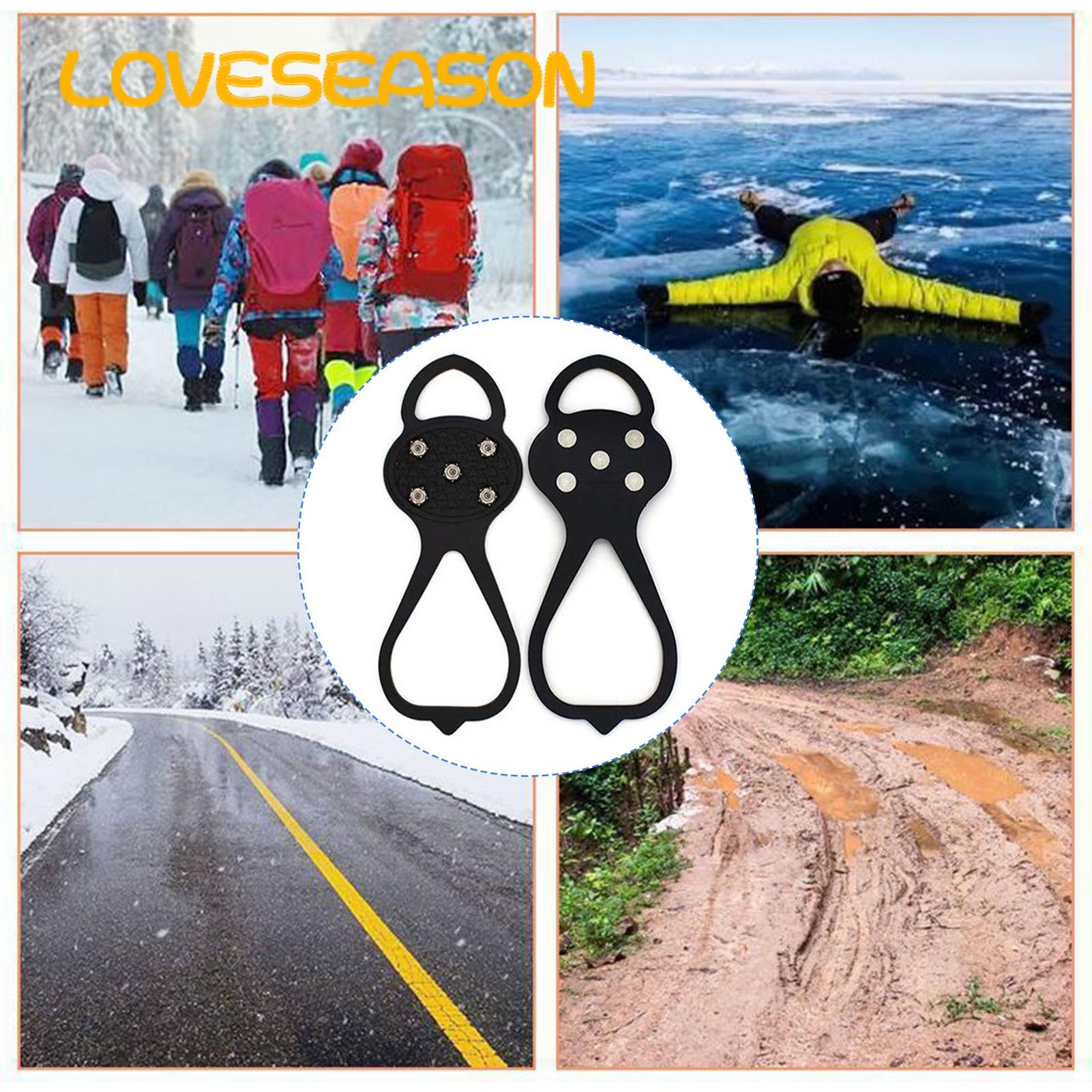 Gripper Spikes Ultimate Grip Ice Snow Boot Crampons Non-slip Spikes for Unmatched Traction Ideal for Southeast Asian Buyers Studs Crampons. 