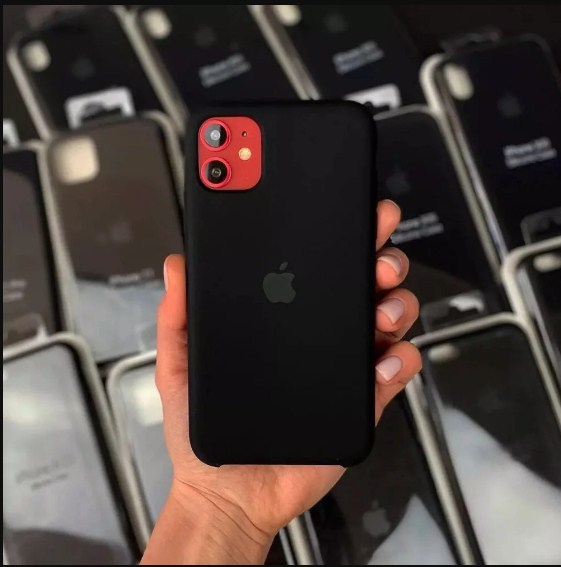 For Apple iphone 12/ iphone 12 Pro / iphone 12 Mini / iphone 12 Pro Max Liquid Silicone Case Luxury Shockproof Soft Touch Premium Case Back Cover Silicone Black Color. 