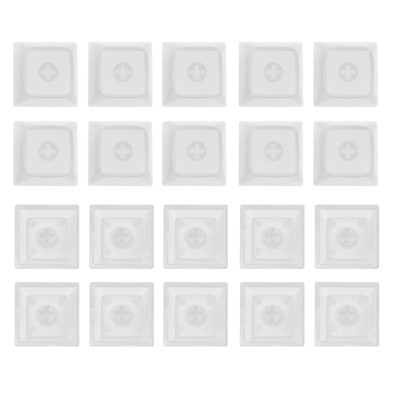 20 Pieces PBT Blank Keycap XDA 1U Gaming Keycap DIY Key Button Keycap. 