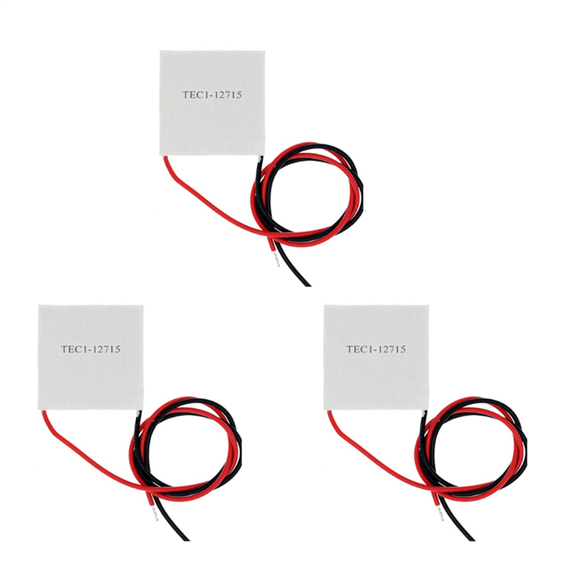 BRADOO 3X Elements Peltier TEC1-12715 Thermoelectric Peltier Module 12715 TEC 12V 15A DIY Cooler Peltier Elemente Board