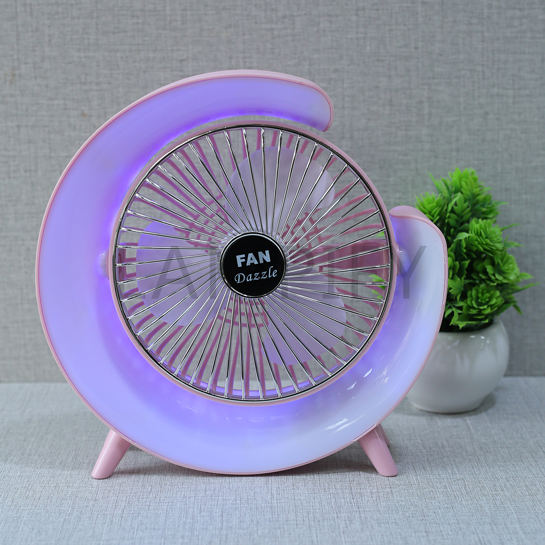 Portable Desk Fan with LED Light Cooling Fan | MNK SHOP. 