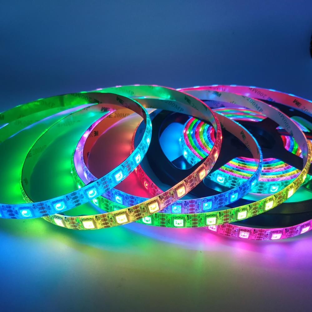 12V WS2815 LED Strip Lights WS2812B WS2813 Updated Individually Addressable LED Dual- 30/60/144 Leds/m-Black PCB-1m 30 IP30--. 