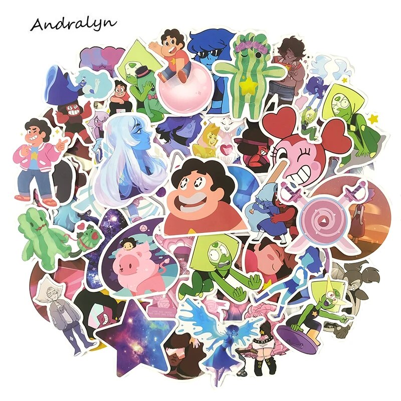 50Pcs/Set Steven Universe Funny Sticker Decal Cartoon Stickers For Car Laptop Bicycle Motorcycle Notebook Waterproof Stickers