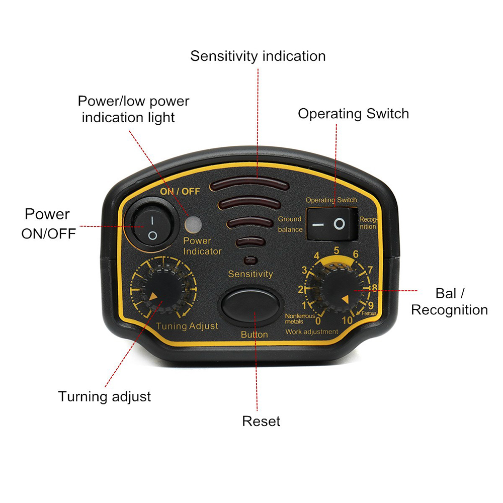 Underground Metal Detector Max Depth 3M 1.8M AS944M Detector Scanner Finder Digger Treasure seeking Hunter li-. 