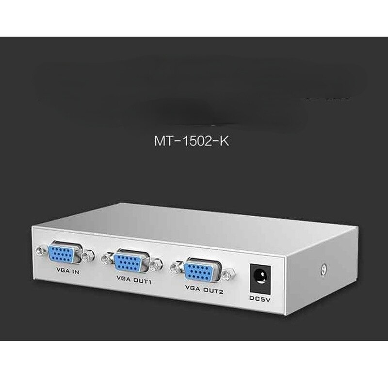 MT-VIKI 2Port VGA Splitter 1 Input 2 Output HD Video Splitter 1 Computer Host To Connect Two Monitors Splitter MT-1502. 