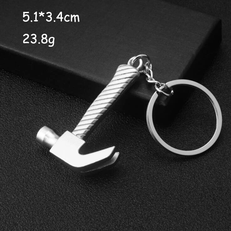 Keychains For Men Car Bag KeyRing Outdoor Combination Tool Portable Mini Utility Pocket Clasp Ruler Hammer Wrench Pliers Shovel. 