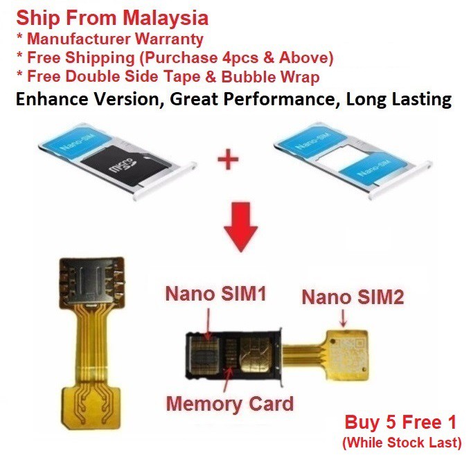 SIM Extender For all Hybrid slot Phone to Use 2 SIM And Micro SD Card At a. 
