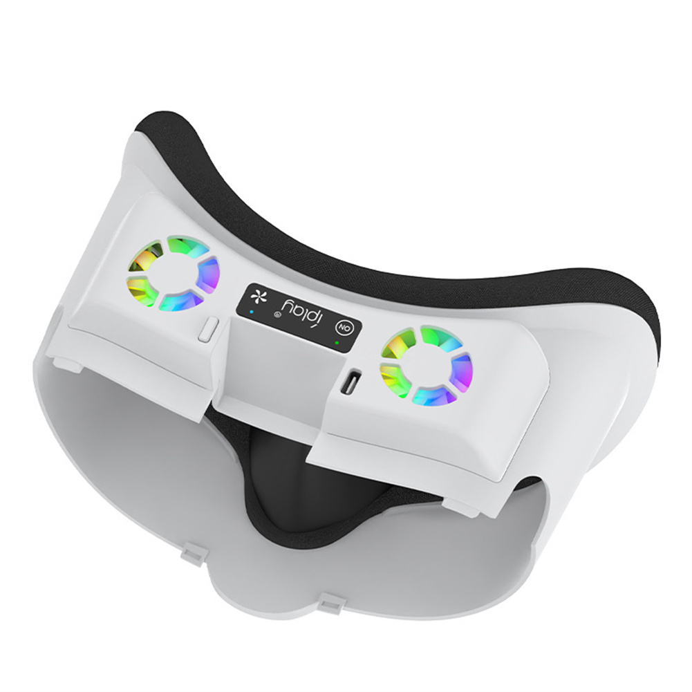 VR Face Pad Cover With Cooling Fan Comfortable VR Goggles Glasses Headband With RGB Light Compatible For Oculus Quest 3 VR Headset. 