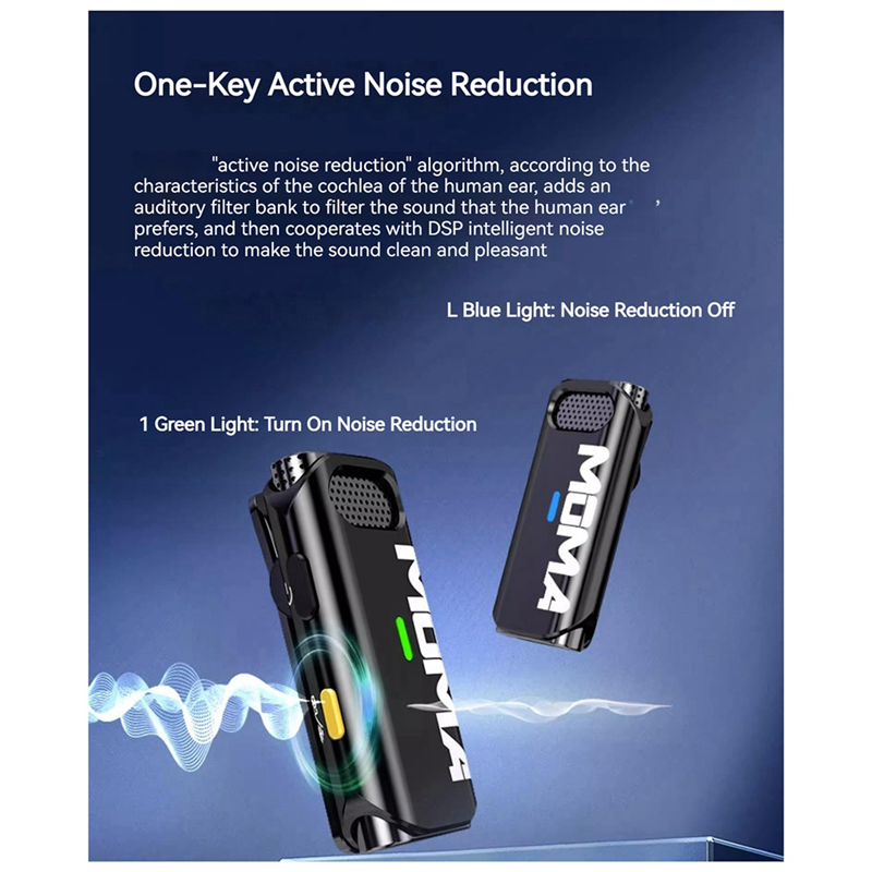 Moma 1Set Lark M1 Wireless Condenser Microphone Portable Microphone For Live Broadcast Equipment Metal. 