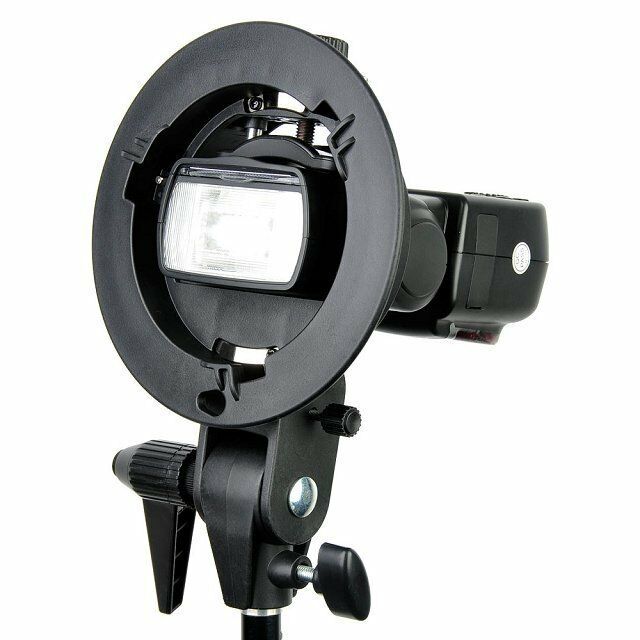 Godox S-Type Flash Bracket Bowens S Mount Holder Universal Type for Speedlite Flash Snoot Softbox Beauty Dish Honeycomb Umbrella. 