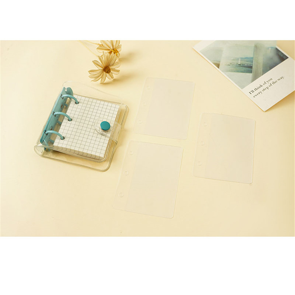 3 Ring Mini Notebook Mini Loose-leaf Hand Book Portable Small Notebook 3 Ring School Supplies Notebook Ring Binder Student Mini Loose-leaf Notebook. 