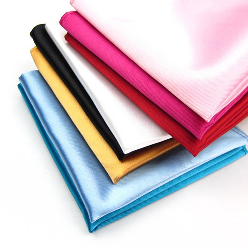 Satin Handkerchief For Men Candy Color Mens Suits Pocket Square Business Chest Towel Hanky Suit Napkin Solid Sale. 