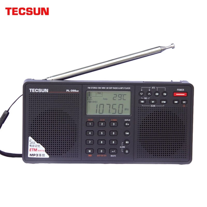 PL-398MP Stereo radio portatil AM FM Full Band Digital Tuning with ETM ATS DSP Dual Speakers Receiver MP3 Player. 