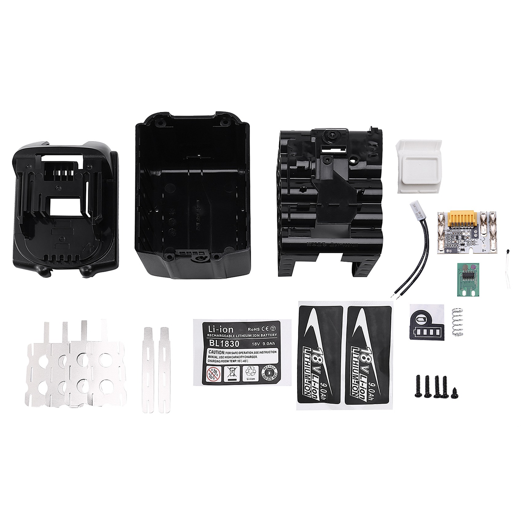 BL1890 Battery Case PCB Charging Protection Board Shell Box for 18V BL1860 9.0Ah LED Li-Ion Battery Indicator