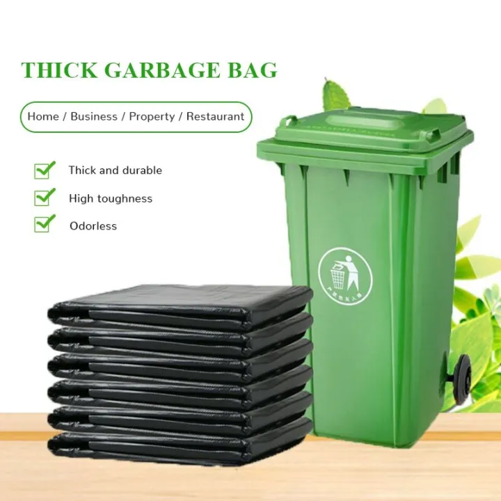BLACK (24" X18") 100PCS Trash Bag / Poly Bag / Garbage Bag / Moyla Felar Bag / Polibag