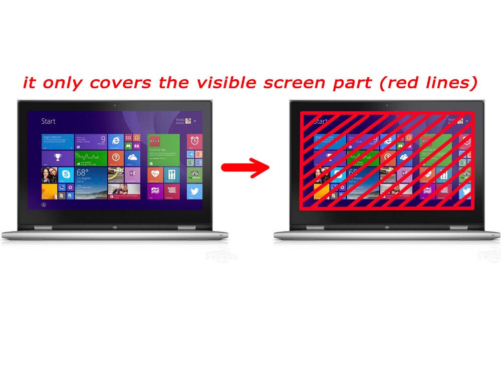 2X Ultra Clear Screen Protector Cover Filter for Dell inspiron 13 7000 series 7375 13.3. 