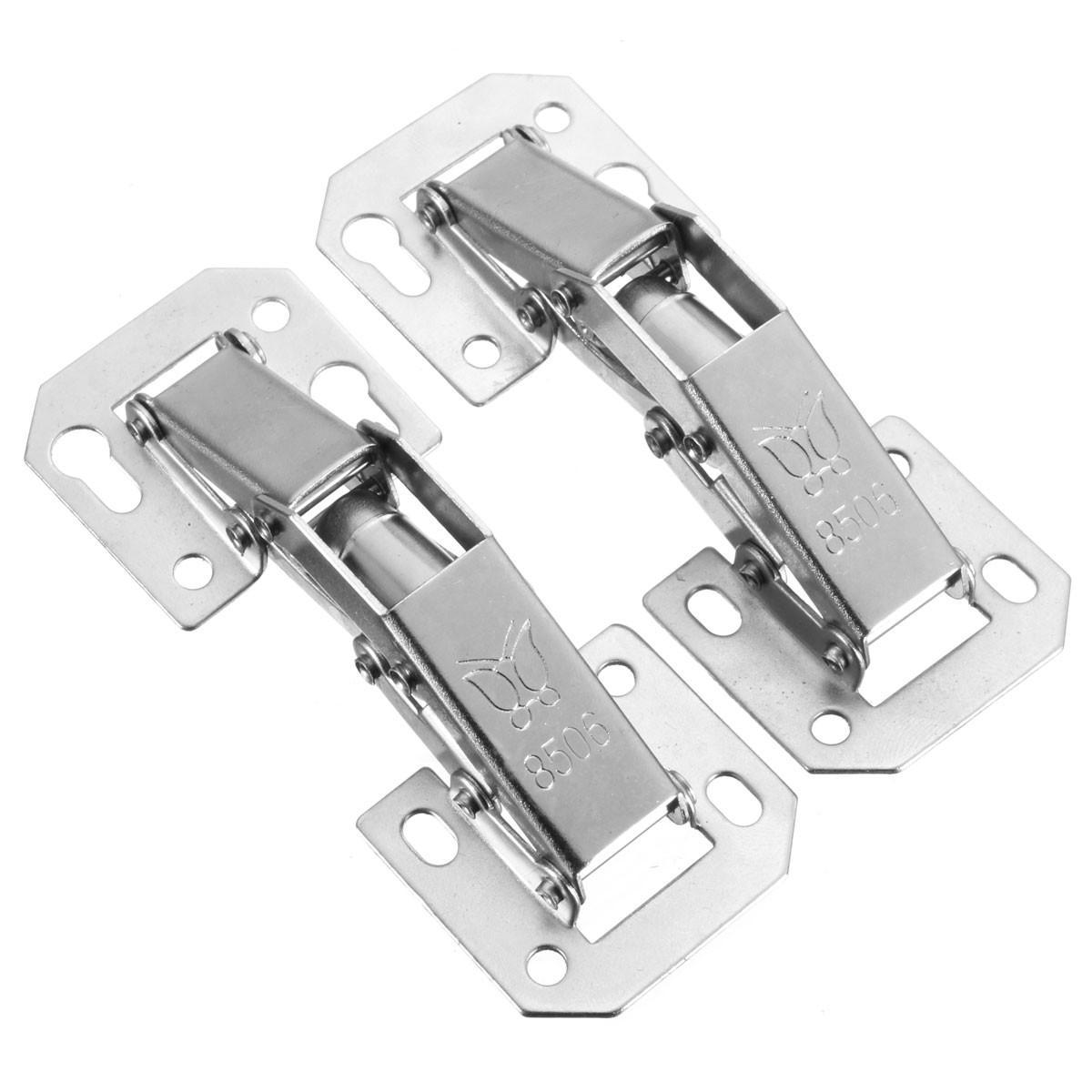 2//4Pcs 90Degree Easy Mount Concealed Kitchen Cabinet Cupboard Sprung Door Hinge