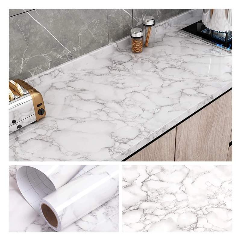 white marble patterns Self Adhesive contact sticker ( 40 sqf ) 20*2  sqf