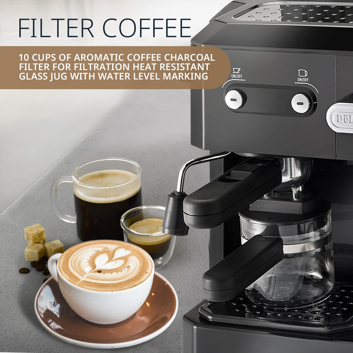De'Longhi BCO320 Combi Espresso Coffee Maker. 