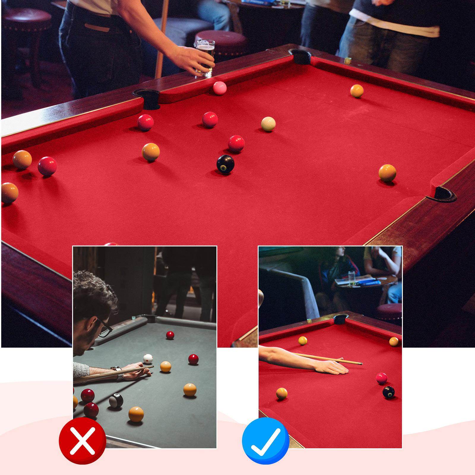 Wool Blend Billiard Cloth Pool Table Felt for 7' 8' 9' Pool Table Pre Cut Bed & Rails. 