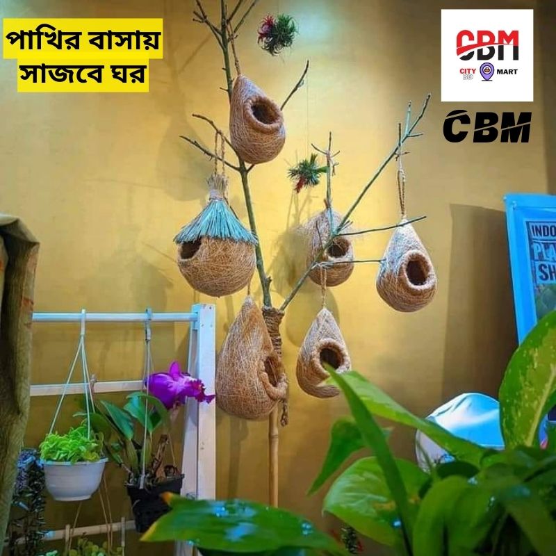Organic handmade bird nest Large size 1 Pcs - Pakhir basha. 
