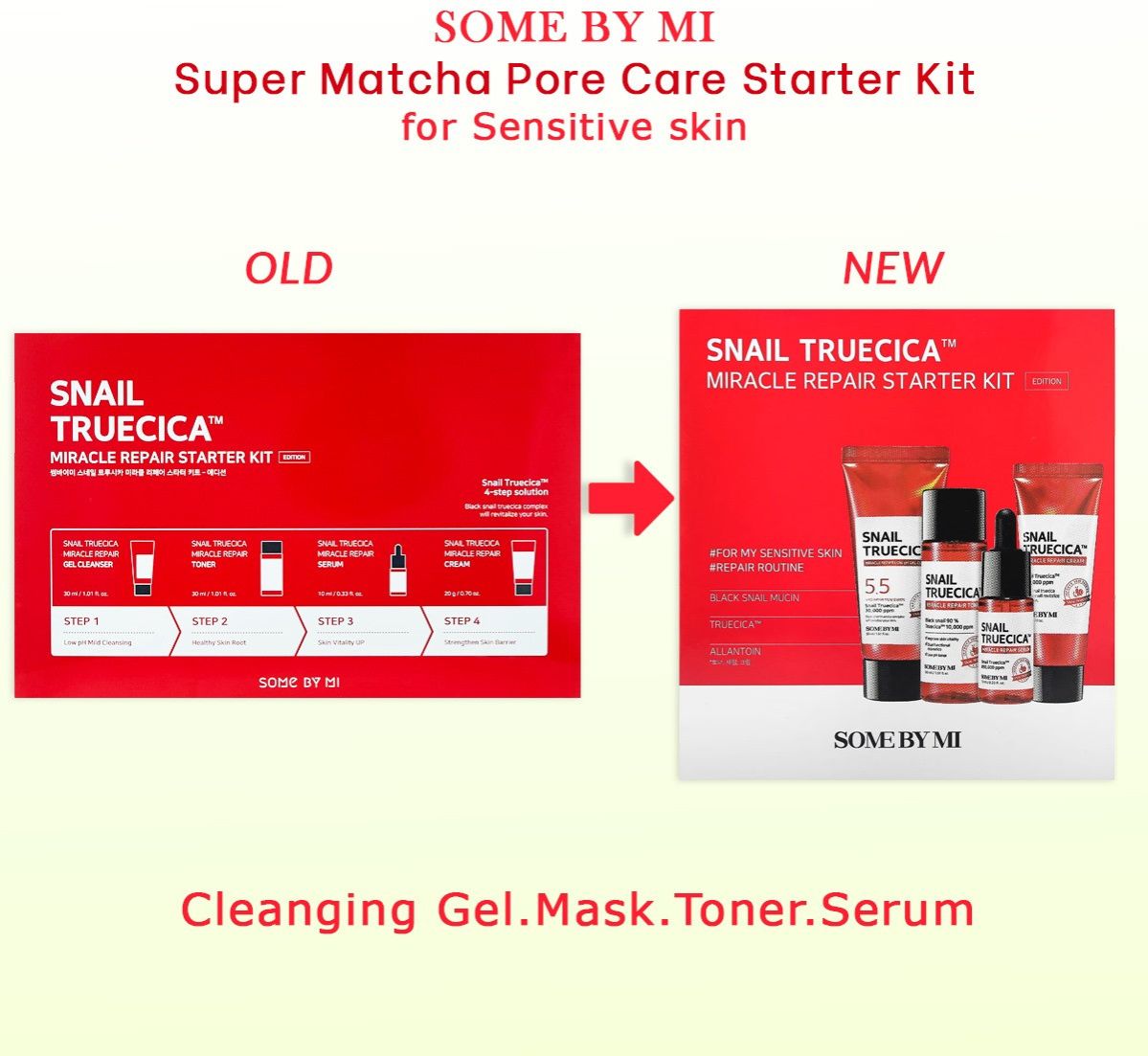 SOME BY MI SNAIL TRUECICA MIRACLE REPAIR STARTER KIT EDITION. 