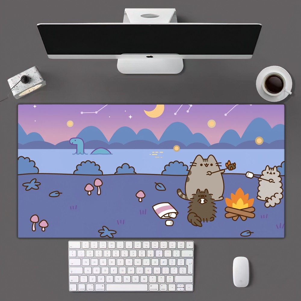 Kawaii P-Pusheen Mousepad Mousepad Gamer Mouse Pad Size For Office Long Table Mat. 