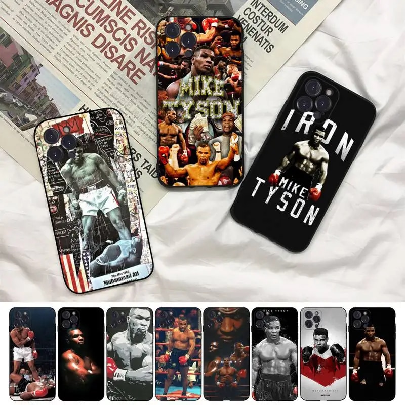 Mike Tyson Boxer Phone Case For iPhone 8 7 6 6S Plus X SE 2020 XR XS 14 11 12 13 Mini Pro Max Mobile Case