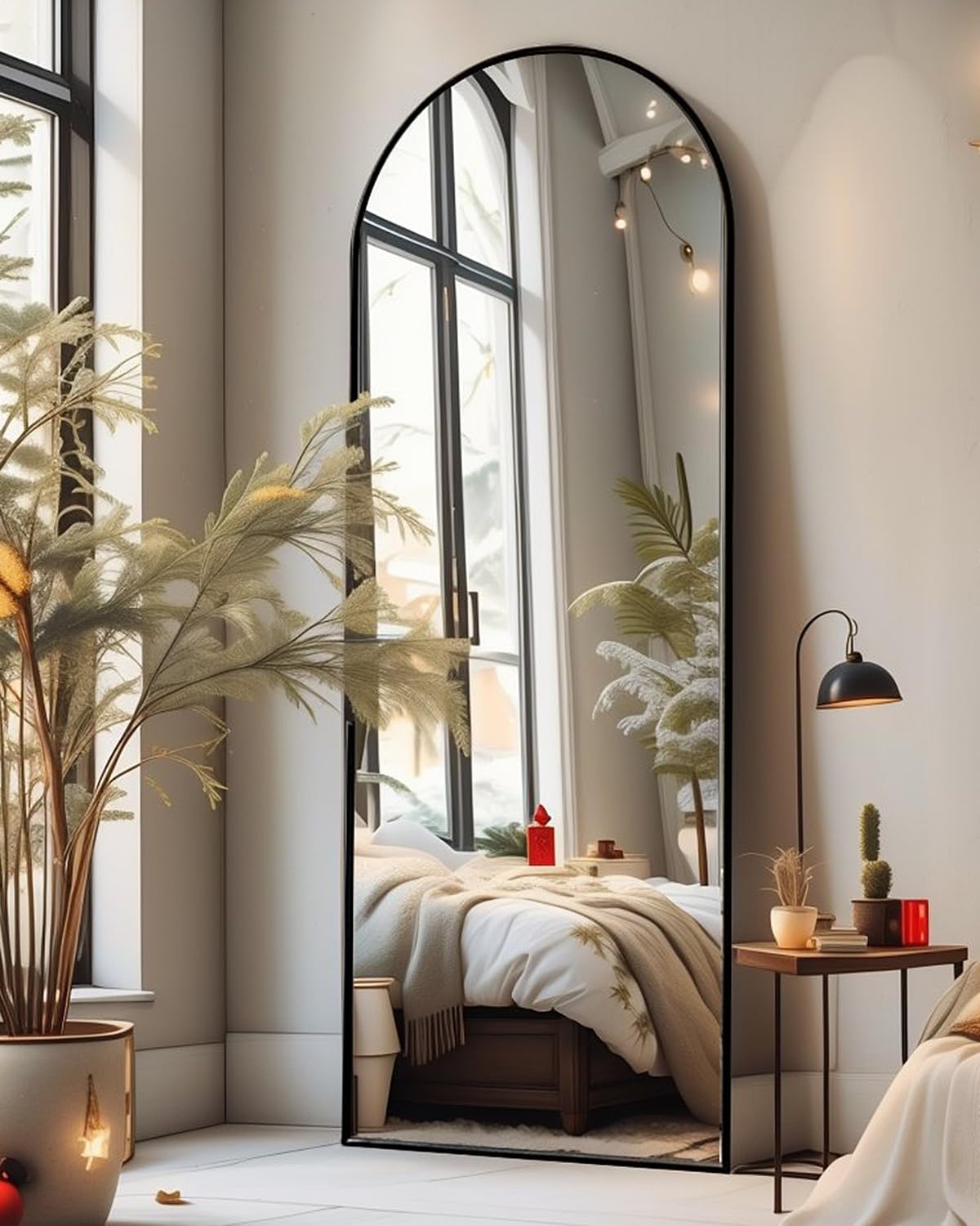 58×18 Arched Full Length Mirror Arched with Stand, Standing , Full Body Mirror, Large Mirror, Arched Wall Mirror,