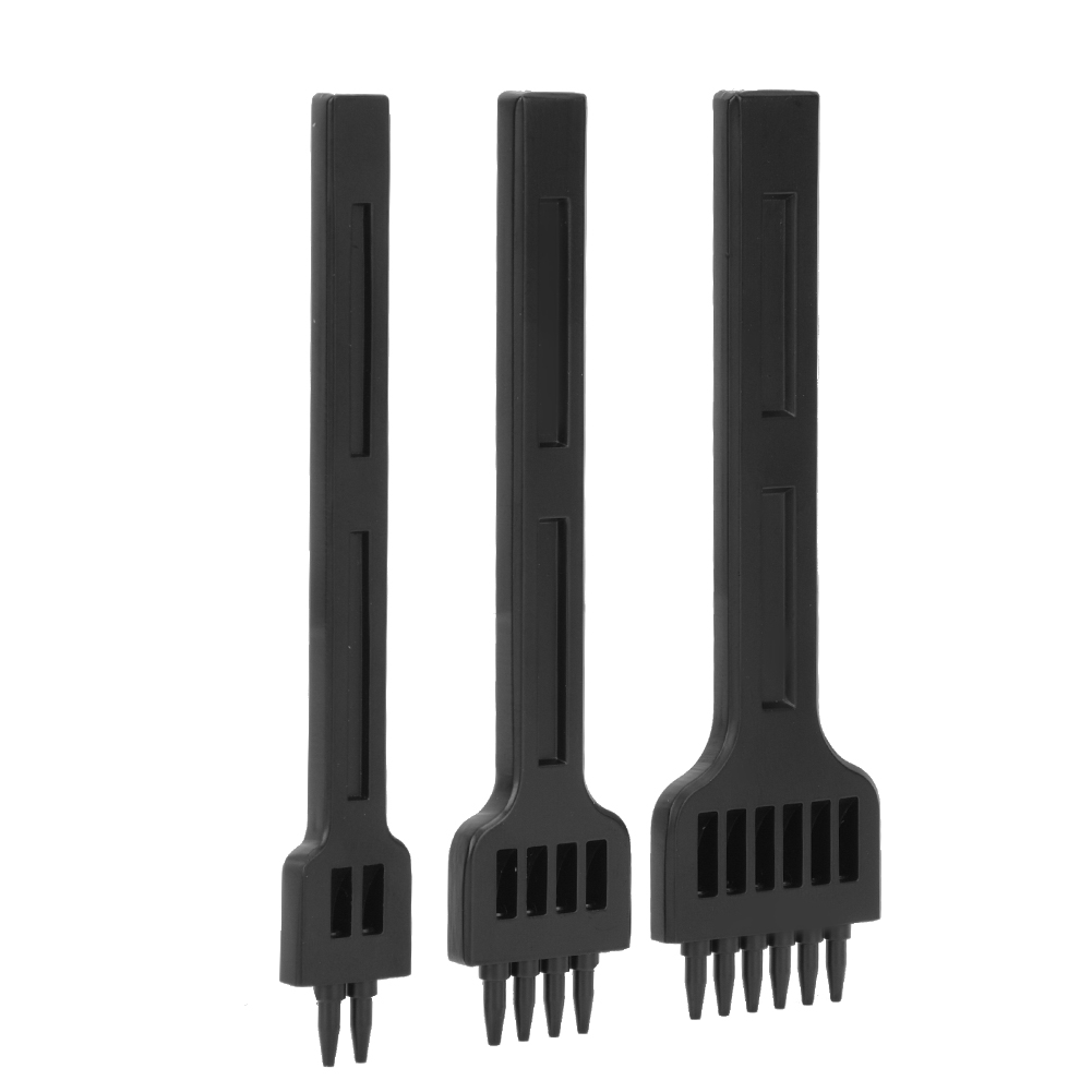 3Pcs Steel 4mm French Style Leather Craft Stitch Lacing Punch Chisel Tool NCZ. 
