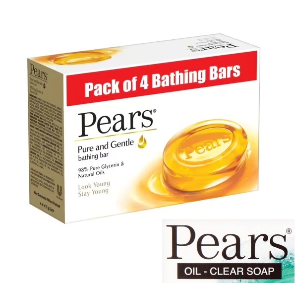 Pears, Pure and Gentle, ( Pack of 4 ), 75g Each (England). 