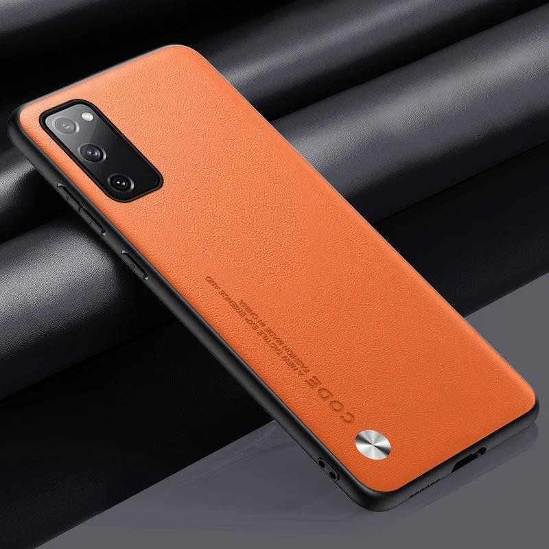 New Phone case Samsung Galaxy S20 FE S20 Plus Carbon Fibre Leather Silicone Protection Casing For Samsung S20 Ultra Back cover