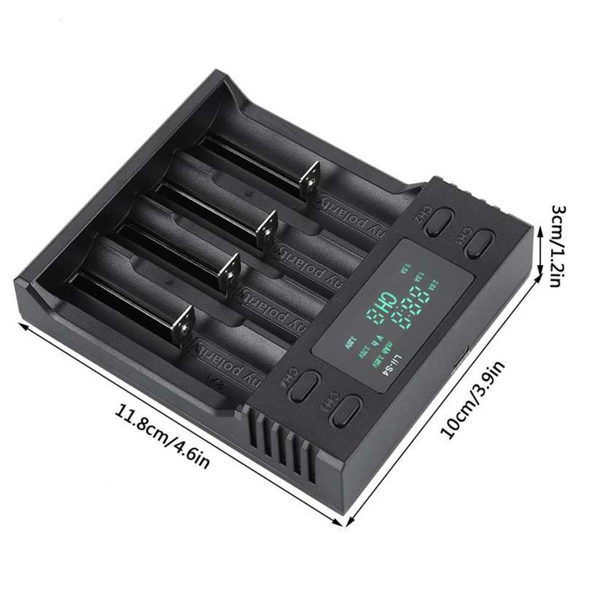 Charger Four Slot LiitoKala Lii-S4 DC 5V2A Smart with Power Display