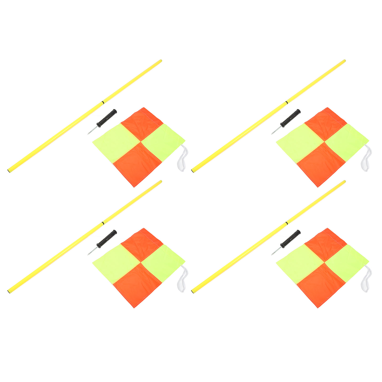 Soccer Flags Poles 2 Section 1.5m Poles High Visibility Lightweight Soccer Field Corner Flags with Storage Bag for Outdoor. 