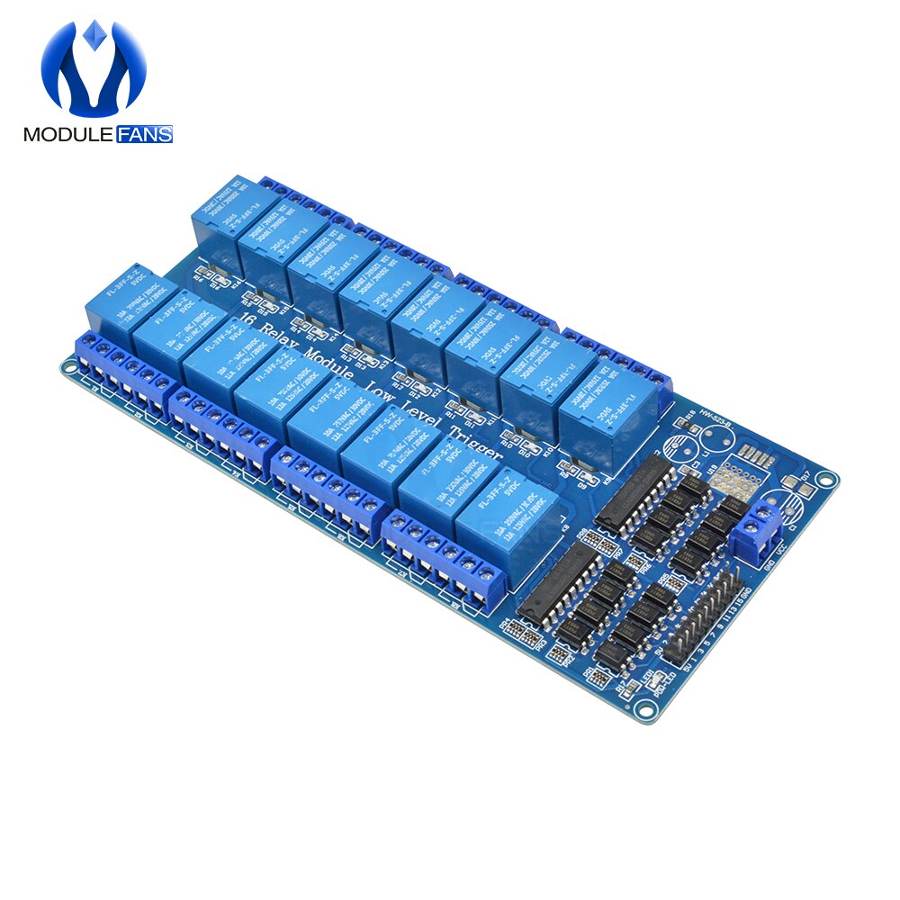 【happy one】16CH 16 CH 5V Relay Shield Module With LM2576 Power Supply For Arduino Board. 