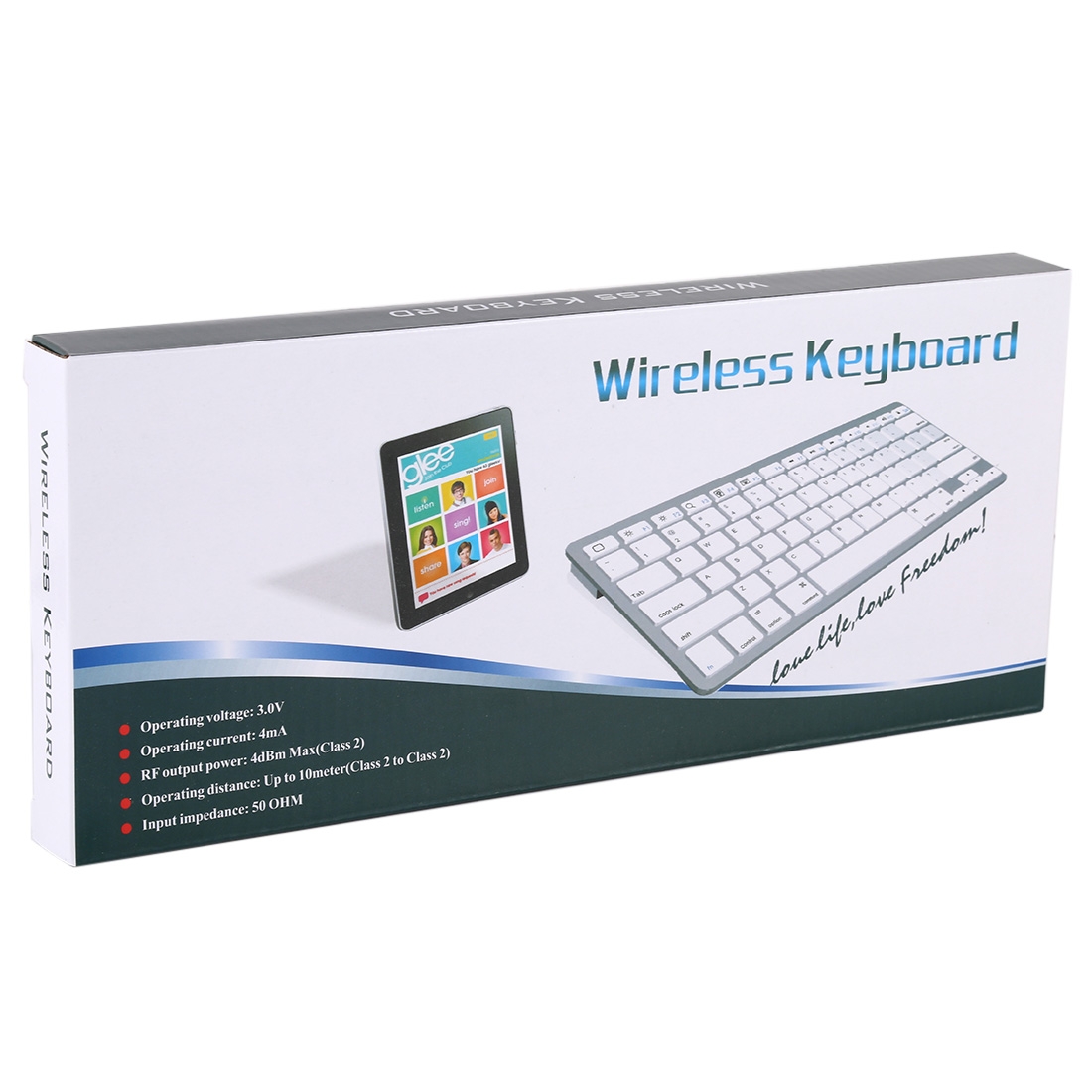 WB-8022 Ultra-thin Wireless Bluetooth Keyboard for iPad, Samsung, Huawei, Xiaomi, Tablet PCs or phones, French Keys. 