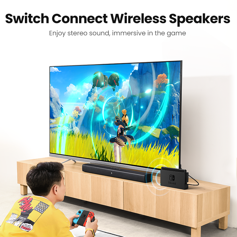 UGREEN USB Bluetooth 5.0 Transmitter Audio Adapter For Airpods PC Computer PS4 Pro Nintendo Switch Bluetooth Adapter TV Mode. 