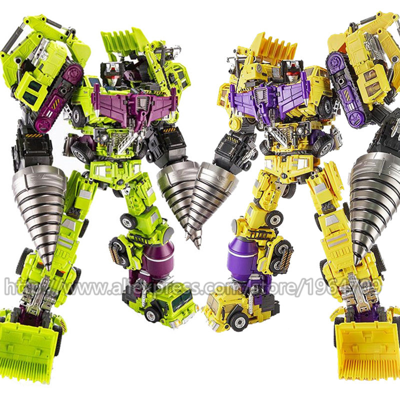 Jinbao 5 In 1 45 cm Big Transformation Predaking Toys Anime Devastator KO G1 Robot Action Figure Model Boy Children Kid Gift. 