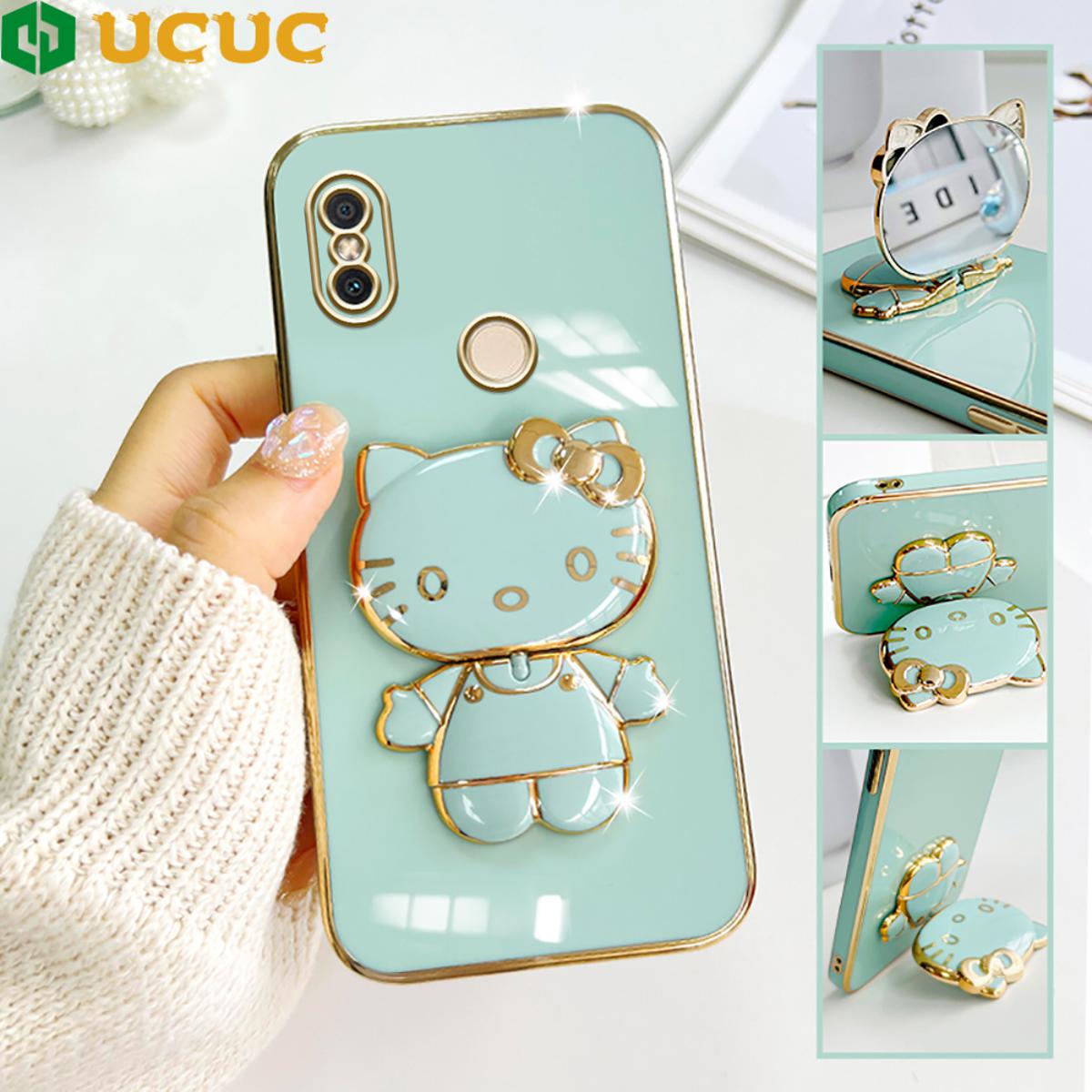 UCUC for Redmi S2 Back Cover Cute kitty Mirror Multifunction