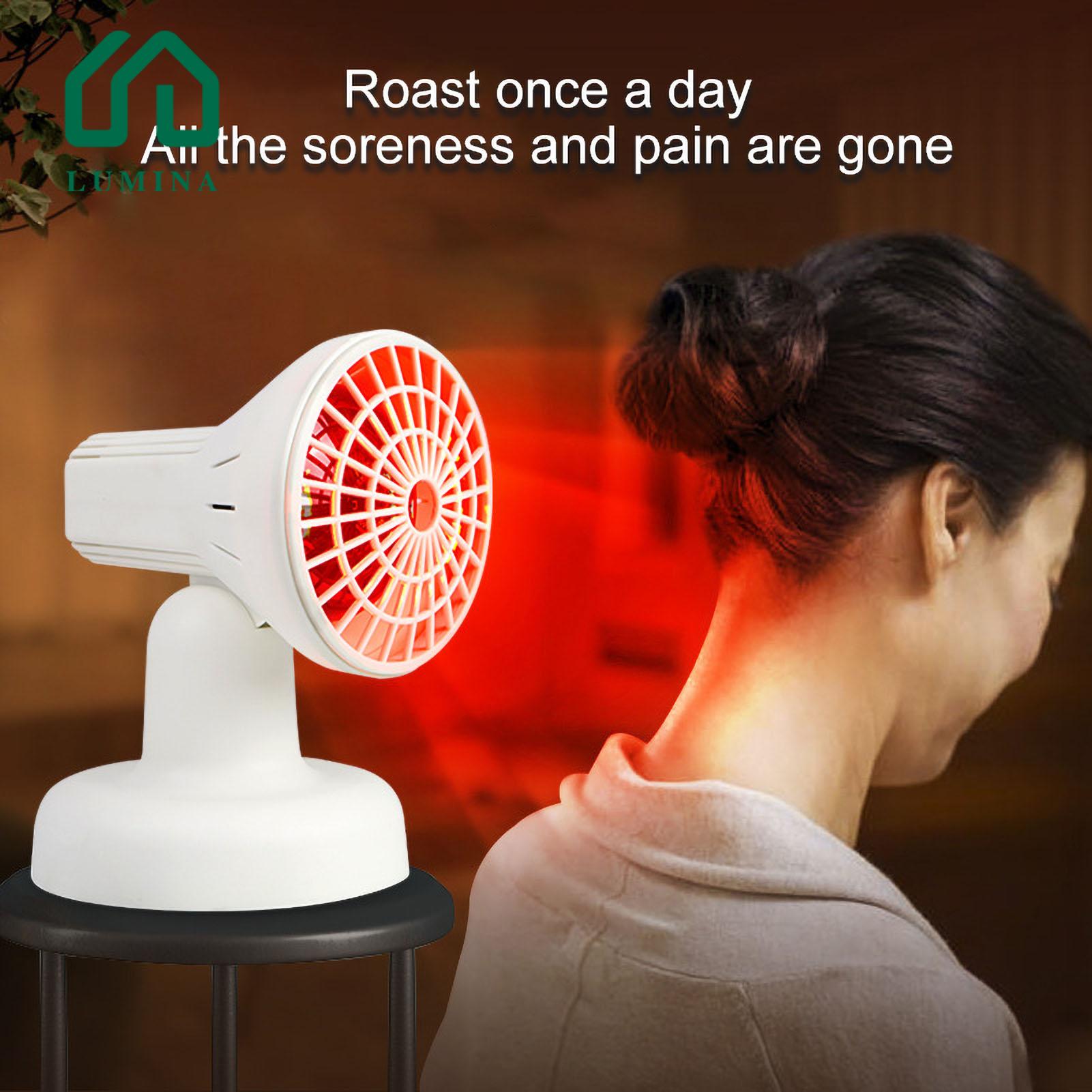 Lumina Muscle Recovery Mode Therapy Light Red Light Therapy Lamp for Home Use Adjustable Angle Infrared Phototherapy Desk Lamp with Eu Plug Improve Health Well-being with Red Therapy Light Device. 