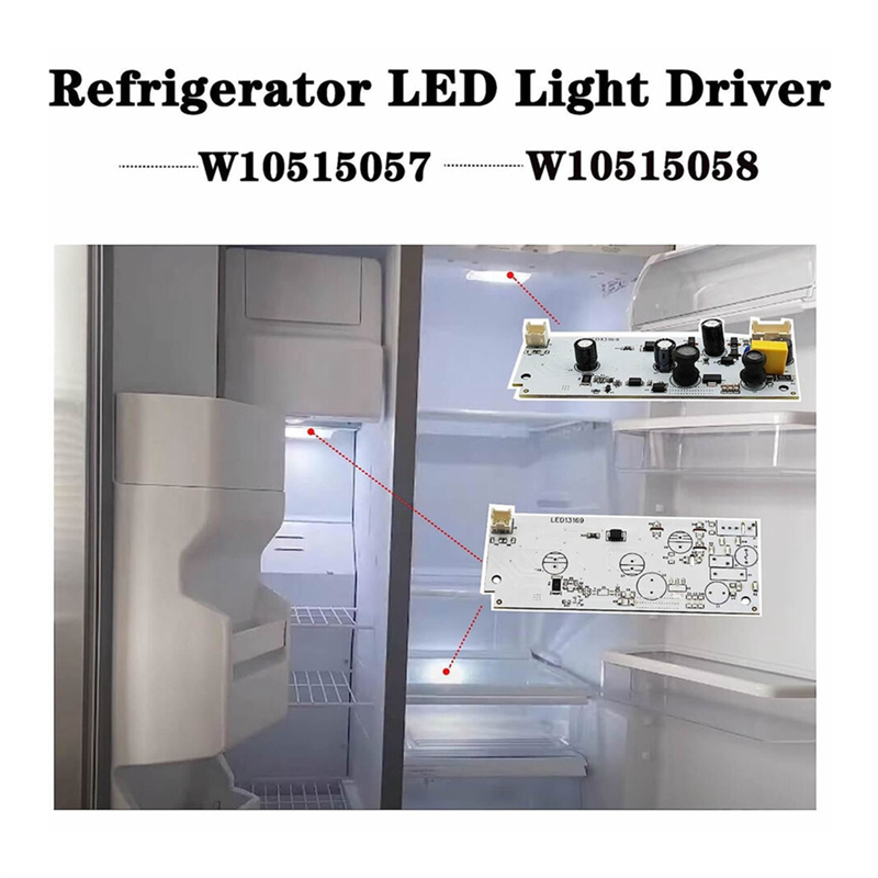3pcs Refrigerator LED Light Driver Board Kit W10515058+W10515057 for Refrigerator LED Light Plate Easy to Use. 