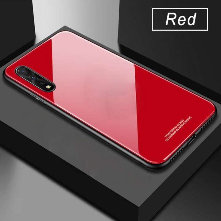 Vivo S1 /IQOO Neo / Z1X / V17 Neo - { DESIGNED IN HONG KONG } Premium Quality Tempered Glass + TPU Glass Case Backcover Scratchproof Protective Phone Case