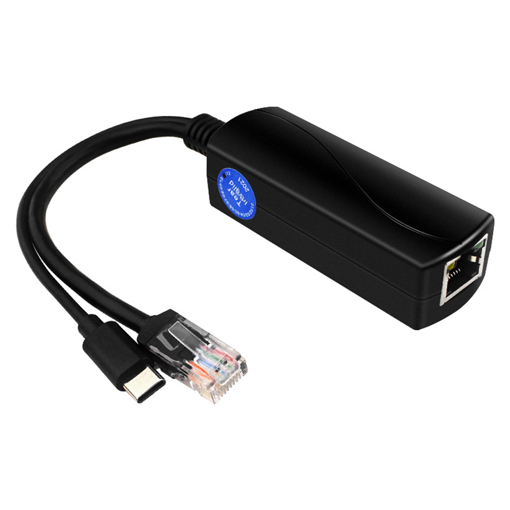 PoE Splitter USB TYPE C 5V IEEE802.3af/at Compliant PoE Power Over Ethernet Splitter Adapter Adaptive 10/100/1000Mbps. 