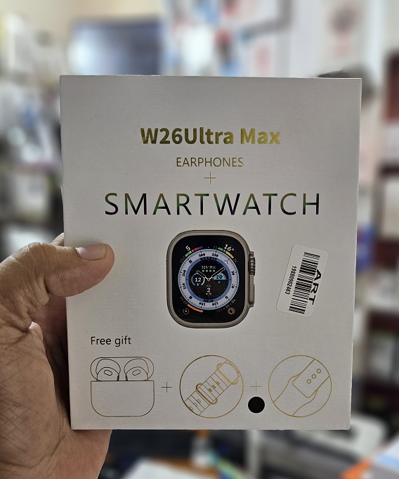 W26 Ultra Max Smart Watch With Earpods Watch 8. 
