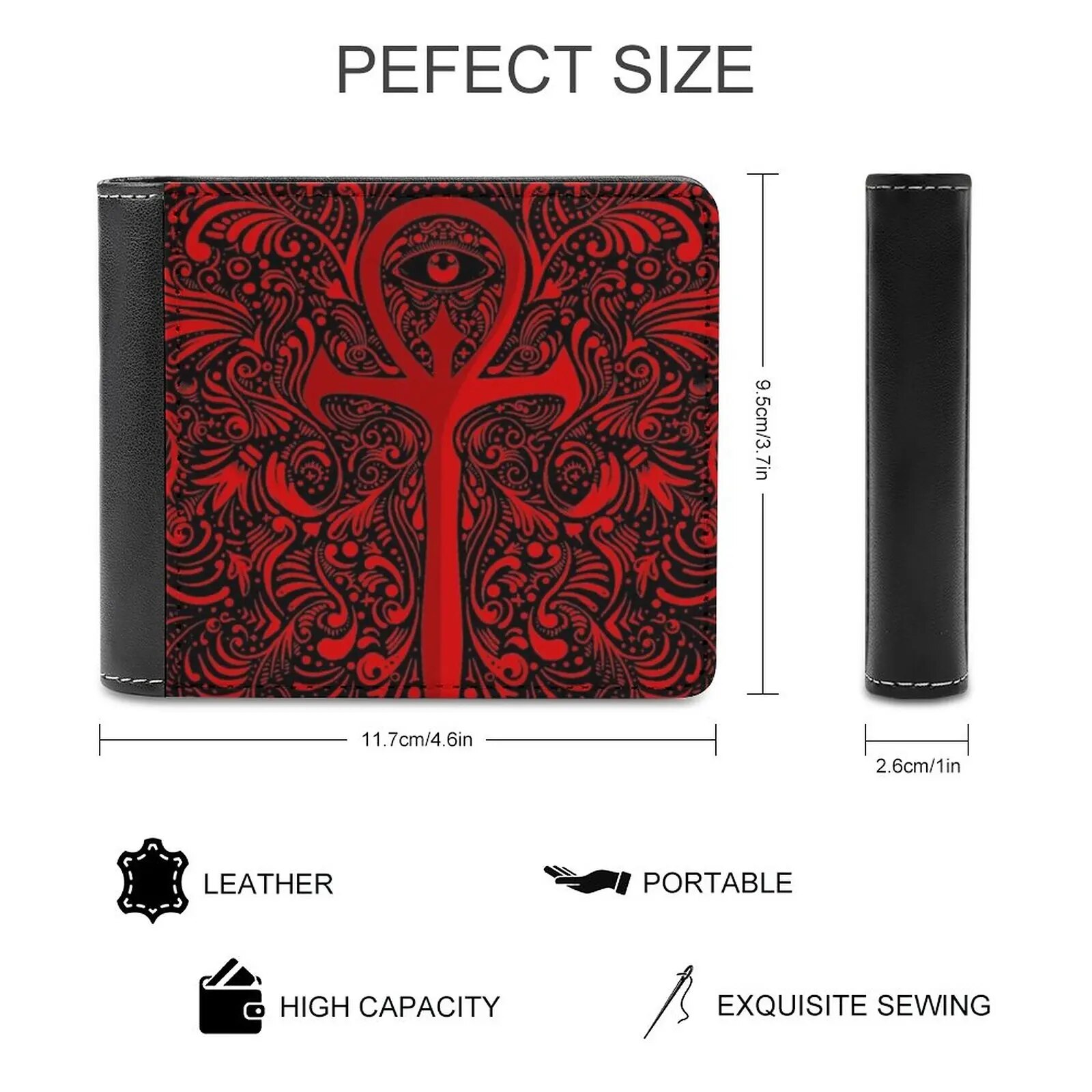 The Masquerade Men Wallet Pu Leather Short Male Purses Credit Card Wallet For Men Money Bag Ankh Vampire Rpg Vampire The. 