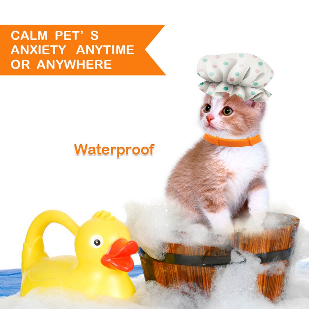 LT02-Calming Collar For Cats Dogs Adjustable Pheromone Reduce Anxiety Pets Natural Material Calm Collar Pacify Kitten. 