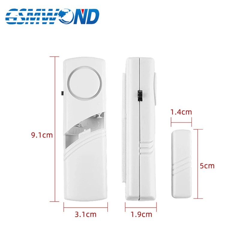 Tuya WiFi Door Window Sensor Independent Open/Close Door Detector Sound Alarm Smart Home Wireless Security Burglar Alarm. 
