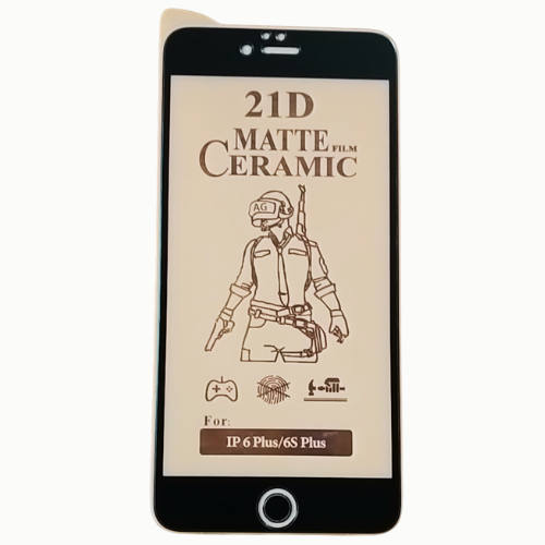 Matte Ceramic Film Screen Protector I iPHONE 6 PLUS / iPHONE 6S PLUS I Matte Finish Full Coverage Screen Guard Protector Screen Protector (It's Not GLASS)