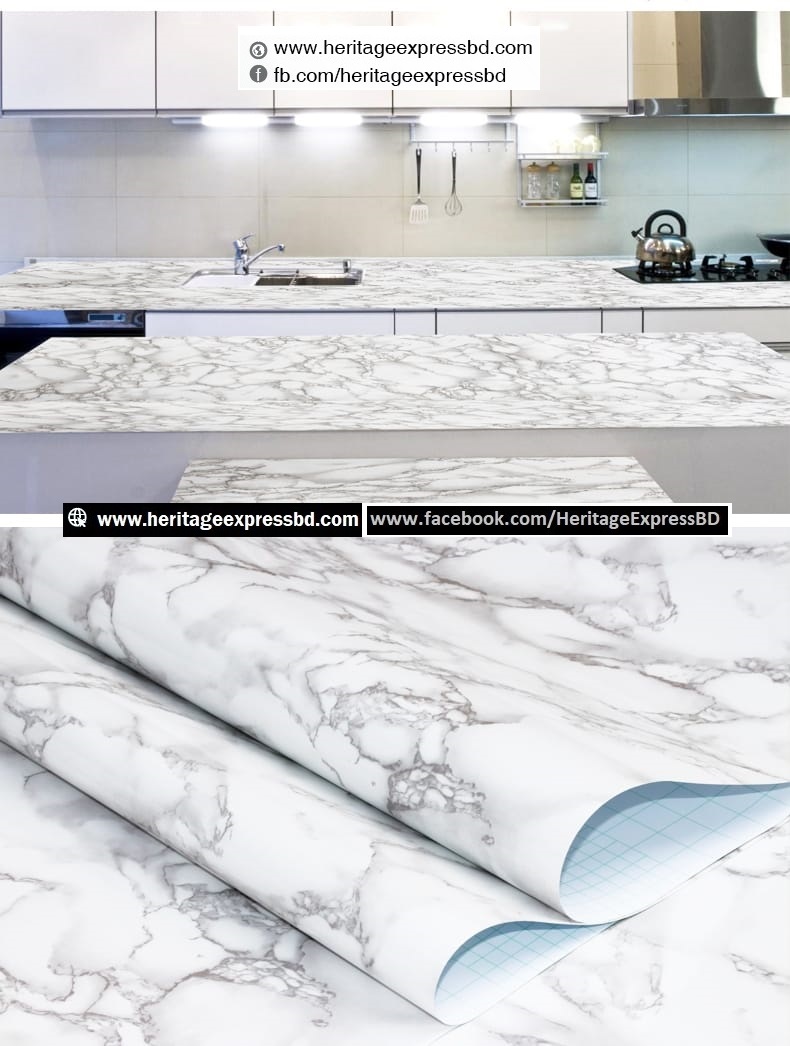white marble patterns Self Adhesive contact sticker ( 40 sqf ) 20*2  sqf. 